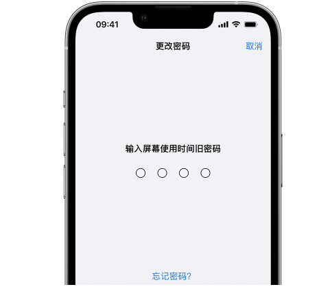 畜禽良种场iPhone屏幕维修分享iPhone屏幕使用时间密码忘记了怎么办 