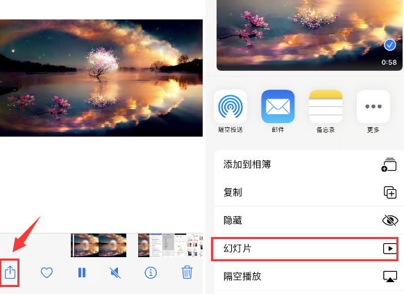 畜禽良种场苹果14维修店分享iPhone14相册视频如何循环播放 