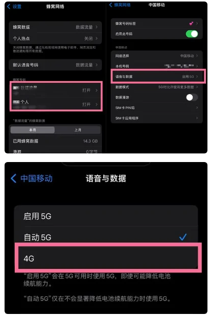 畜禽良种场苹果手机维修分享iPhone14如何切换4G/5G? iPhone14 5G网络切换方法 